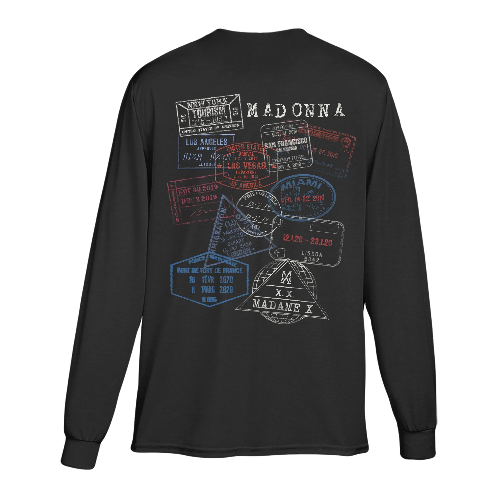 MX Logo passport stamp long sleeve tee - Image 2